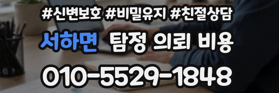 서하면 탐정 의뢰 비용