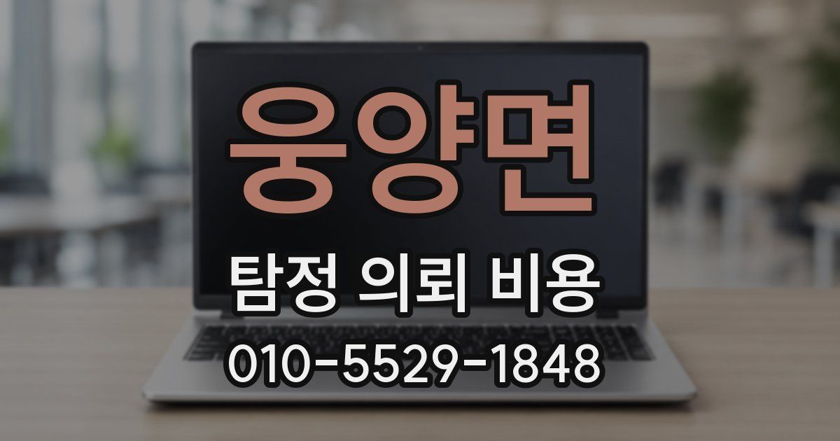 웅양면 탐정 의뢰 비용