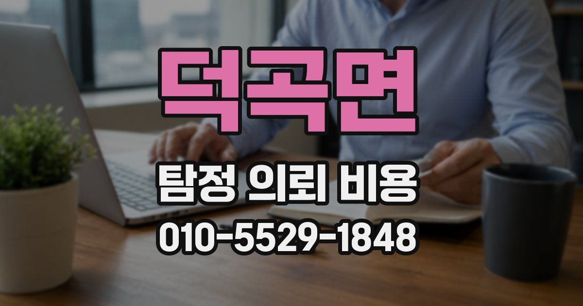 덕곡면 탐정 의뢰 비용
