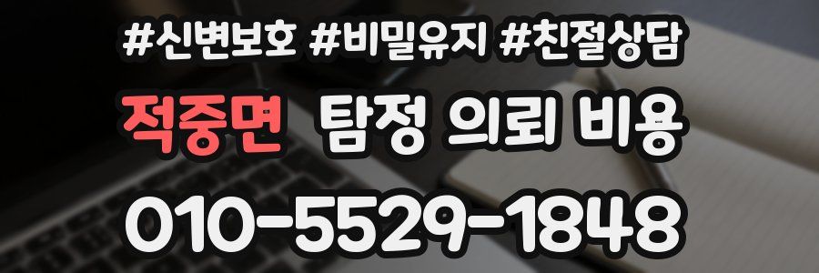 적중면 탐정 의뢰 비용