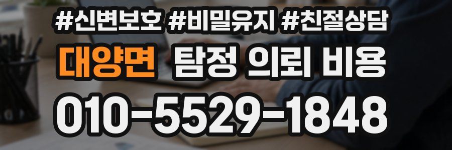 대양면 탐정 의뢰 비용