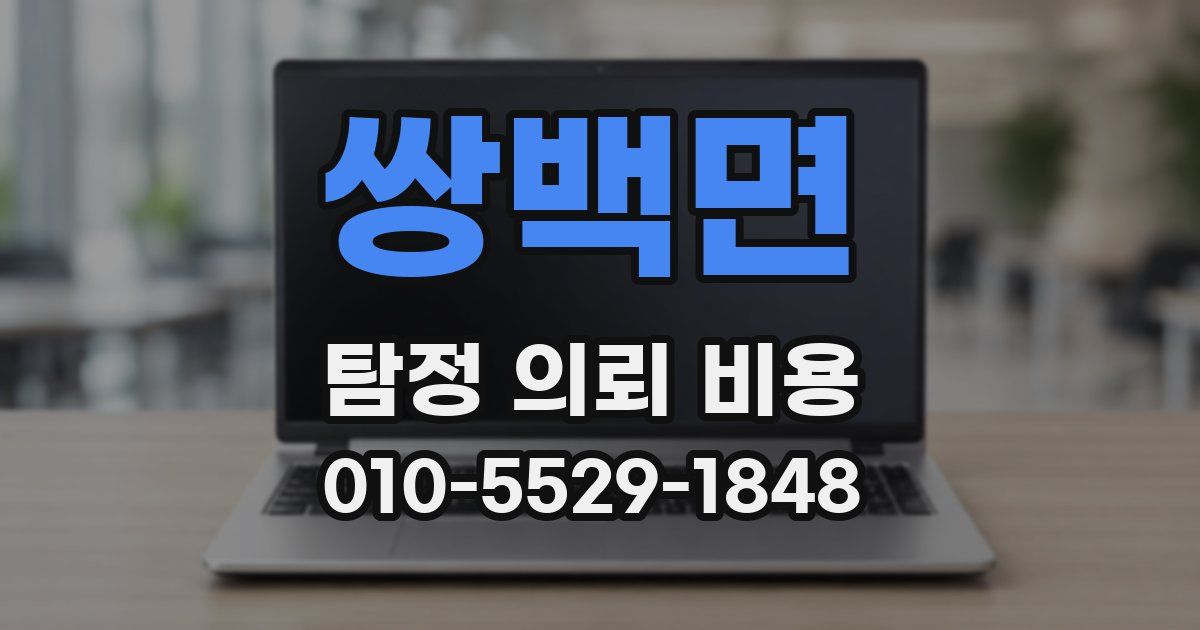 쌍백면 탐정 의뢰 비용