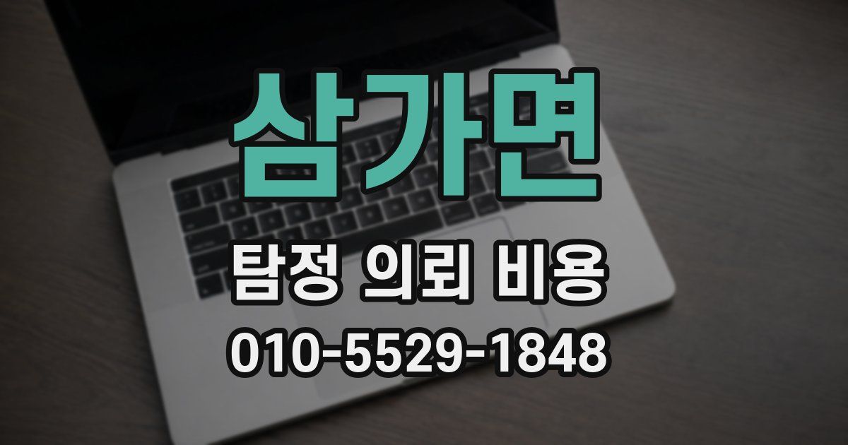삼가면 탐정 의뢰 비용
