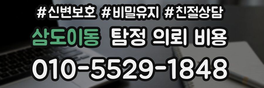 삼도이동 탐정 의뢰 비용