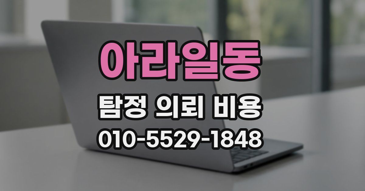 아라일동 탐정 의뢰 비용