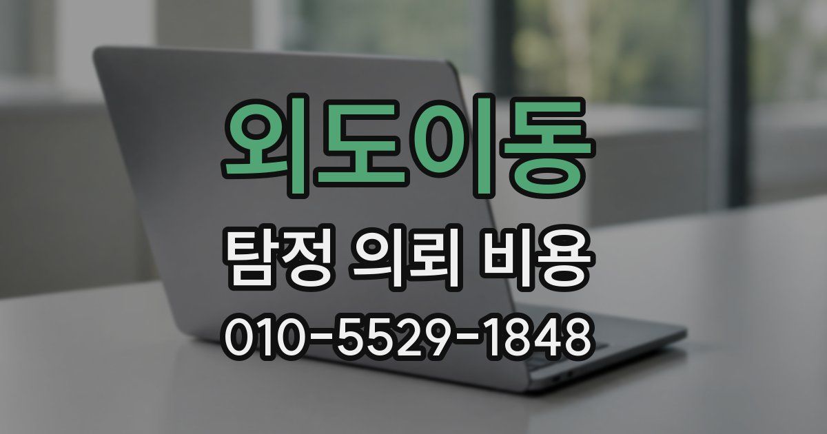 외도이동 탐정 의뢰 비용