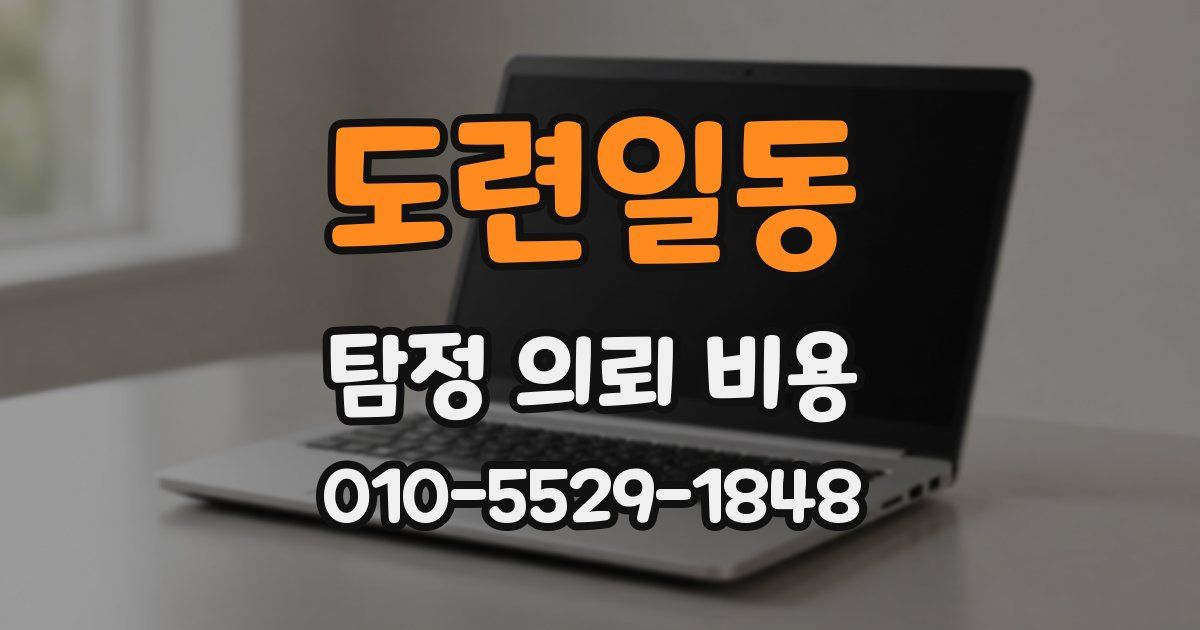 도련일동 탐정 의뢰 비용
