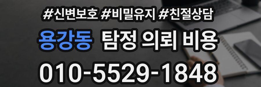 용강동 탐정 의뢰 비용