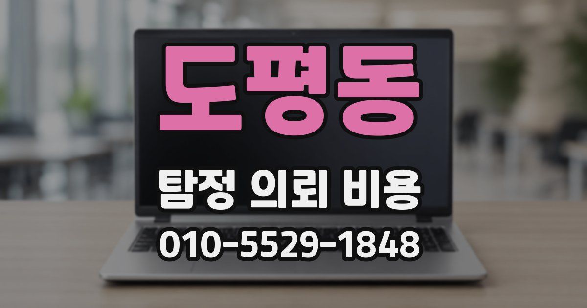 도평동 탐정 의뢰 비용