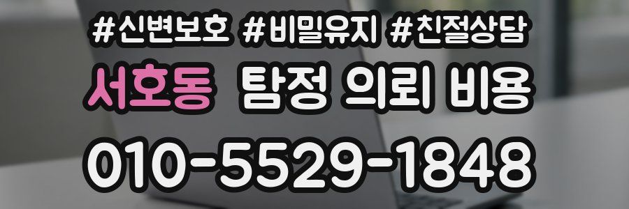 서호동 탐정 의뢰 비용