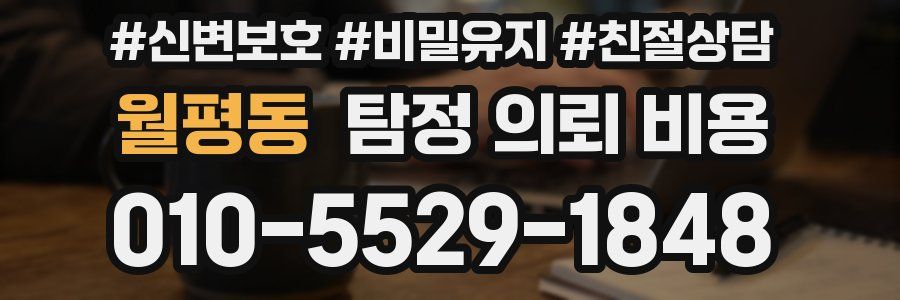 월평동 탐정 의뢰 비용