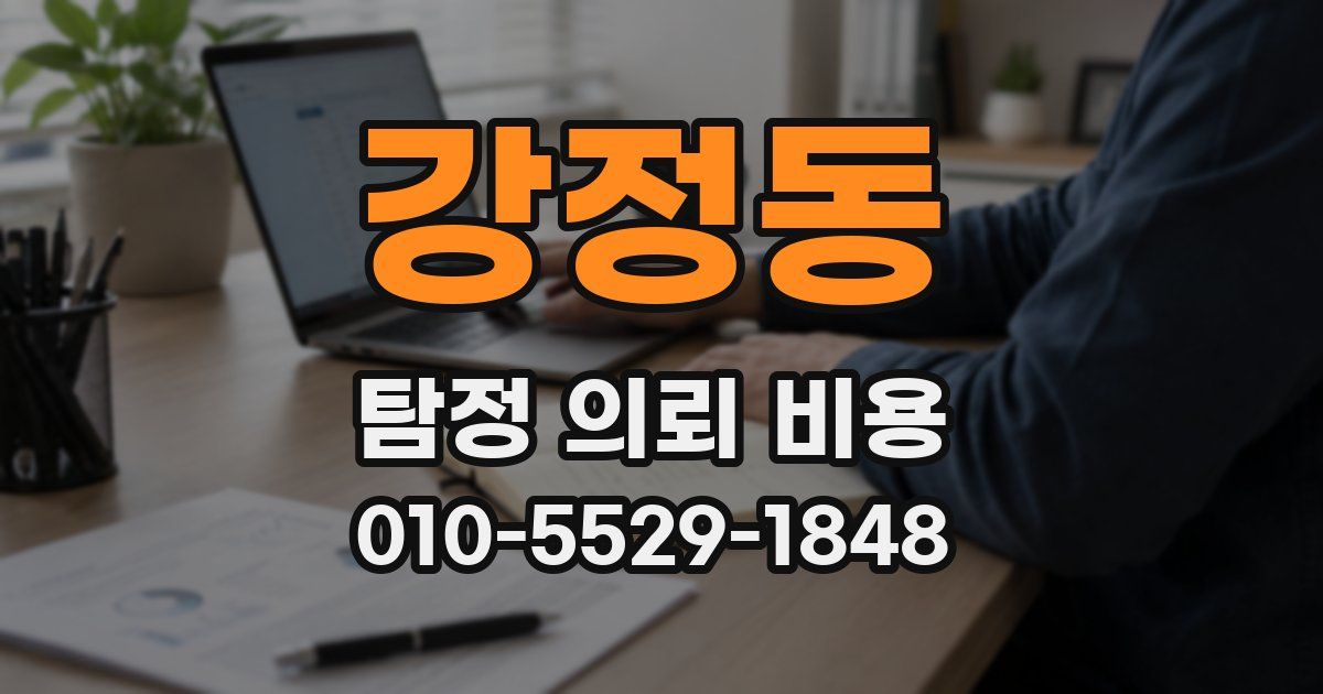 강정동 탐정 의뢰 비용