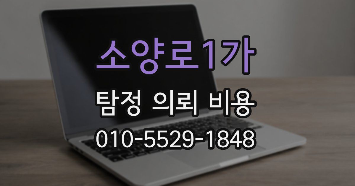 소양로1가 탐정 의뢰 비용