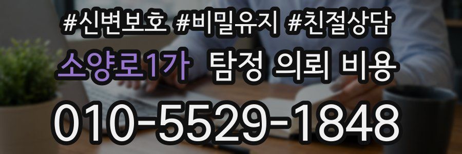 소양로1가 탐정 의뢰 비용