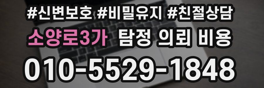소양로3가 탐정 의뢰 비용