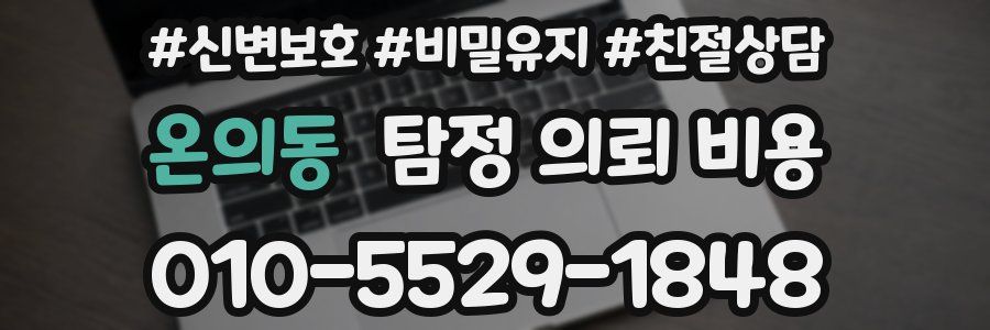 온의동 탐정 의뢰 비용