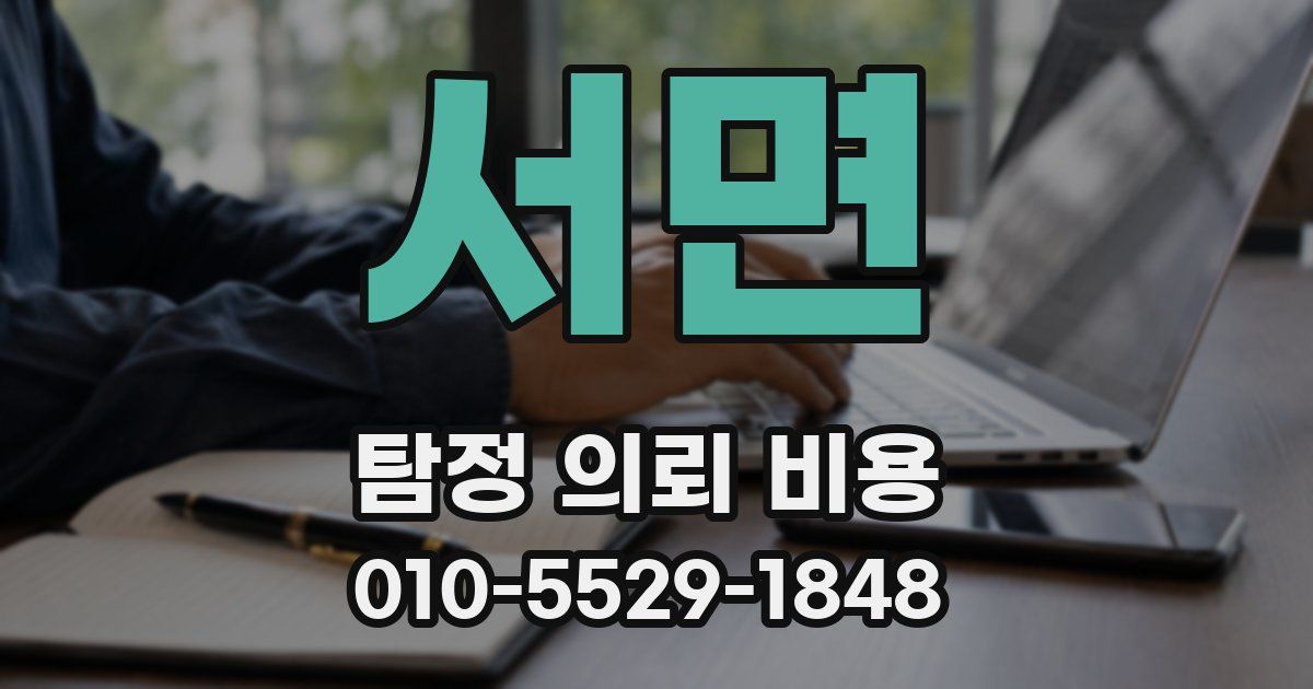 서면 탐정 의뢰 비용
