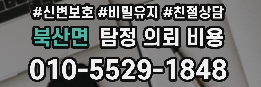 북산면 탐정 의뢰 비용