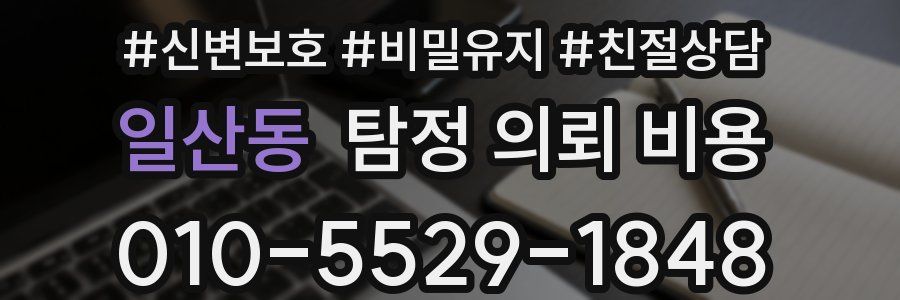 일산동 탐정 의뢰 비용