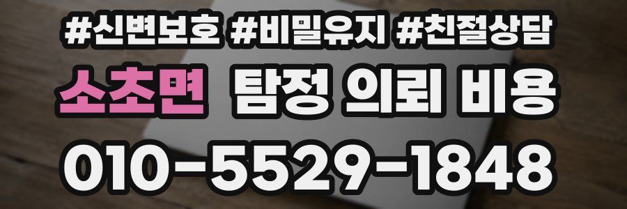 소초면 탐정 의뢰 비용