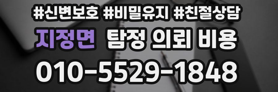 지정면 탐정 의뢰 비용