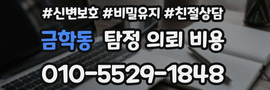 금학동 탐정 의뢰 비용