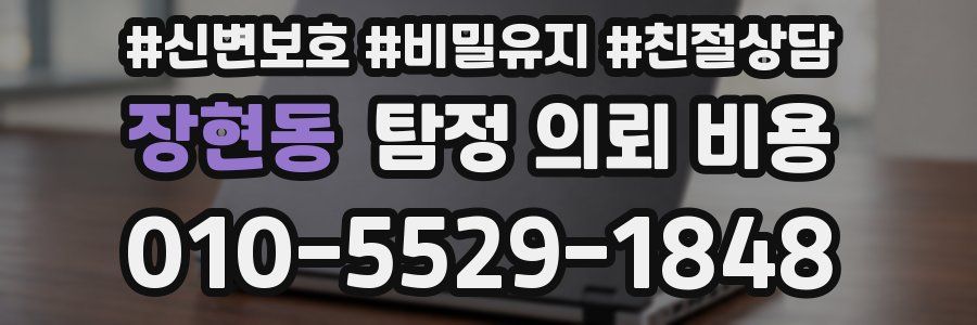 장현동 탐정 의뢰 비용