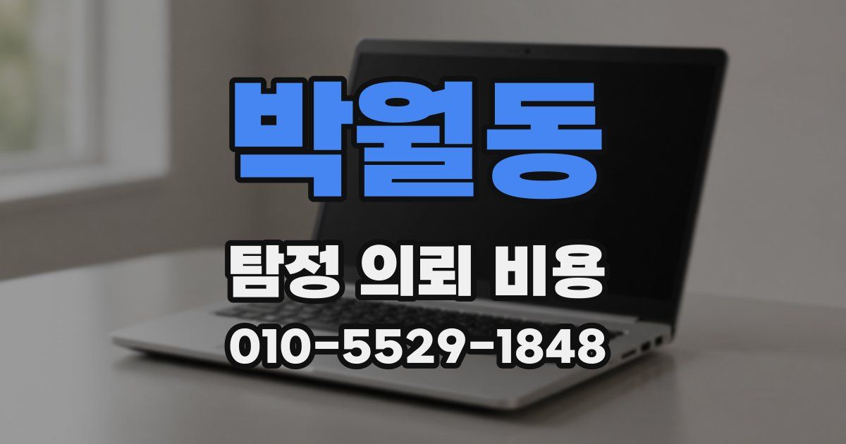 박월동 탐정 의뢰 비용