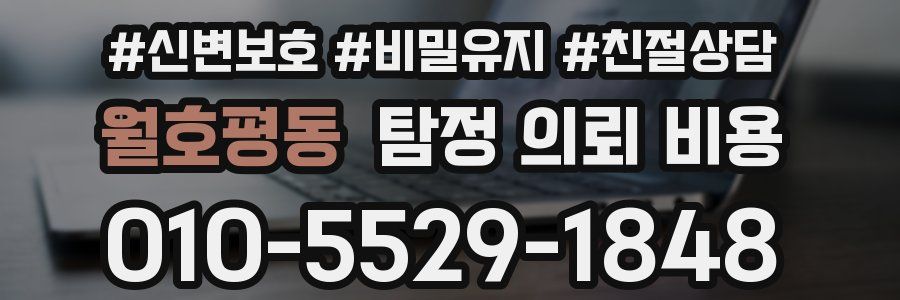 월호평동 탐정 의뢰 비용