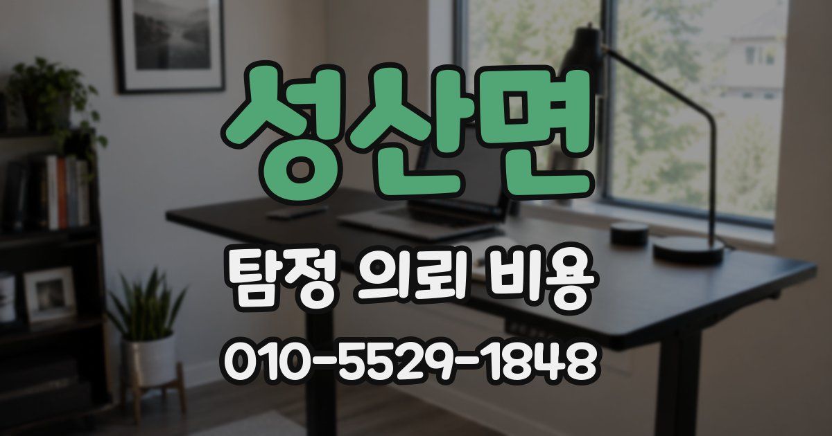 성산면 탐정 의뢰 비용
