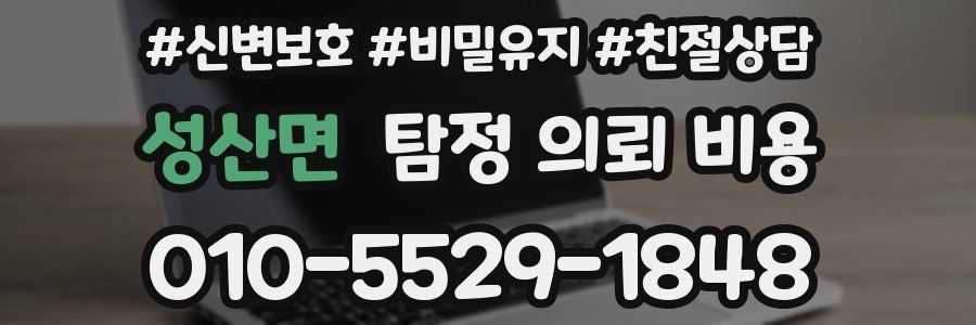 성산면 탐정 의뢰 비용