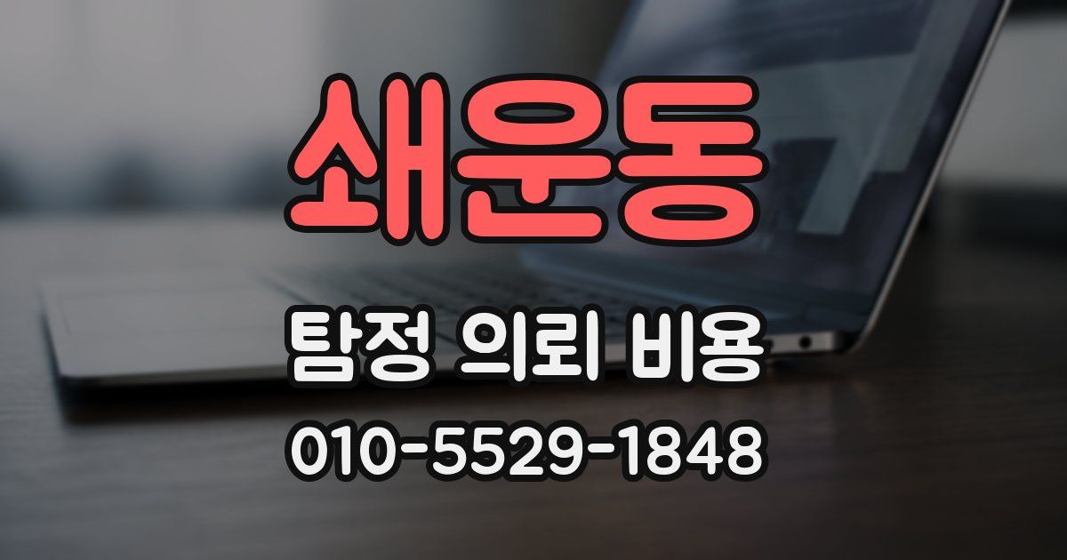 쇄운동 탐정 의뢰 비용