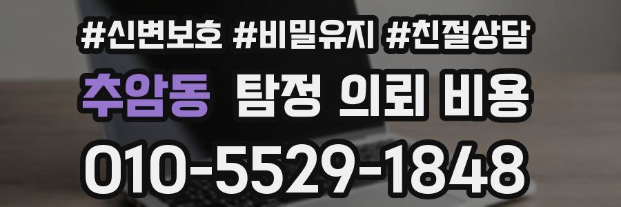 추암동 탐정 의뢰 비용