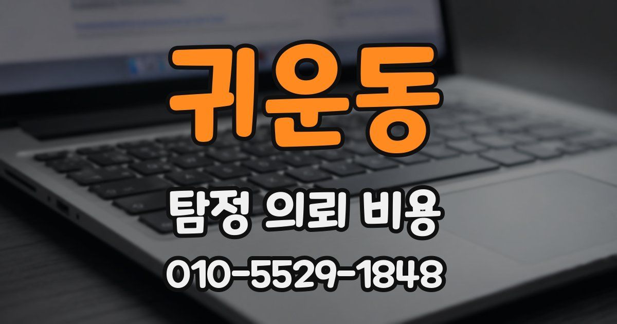 귀운동 탐정 의뢰 비용