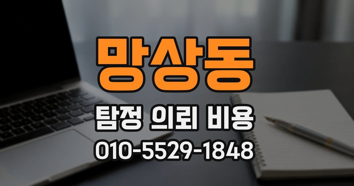 망상동 탐정 의뢰 비용