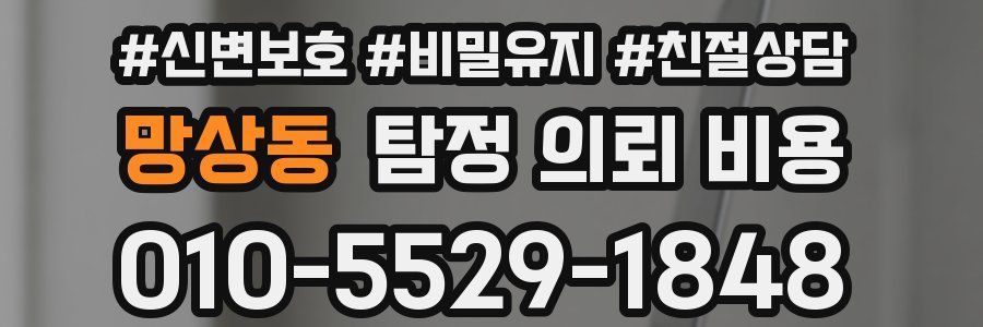 망상동 탐정 의뢰 비용