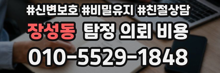 장성동 탐정 의뢰 비용