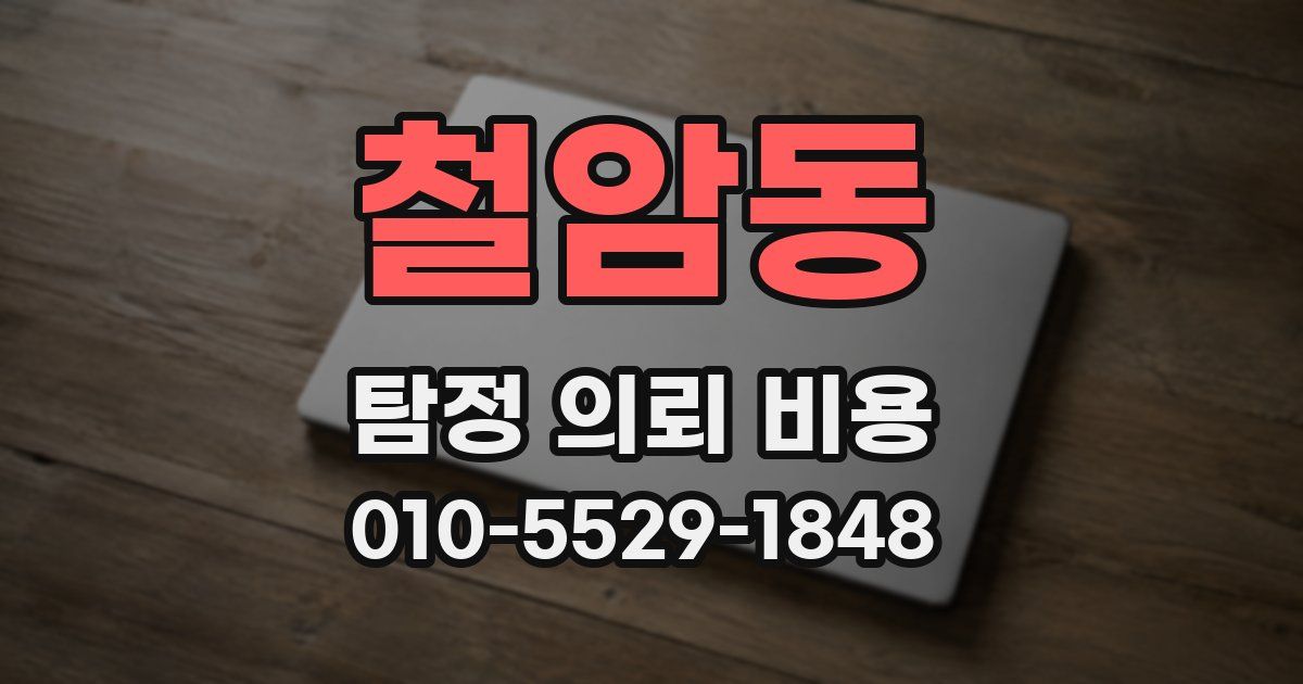 철암동 탐정 의뢰 비용