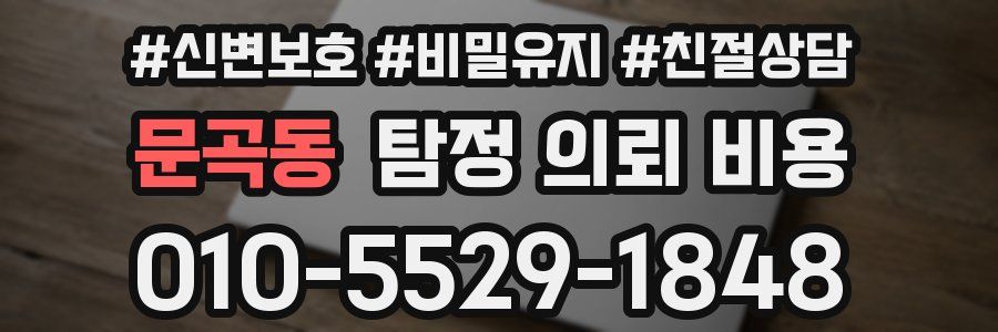 문곡동 탐정 의뢰 비용