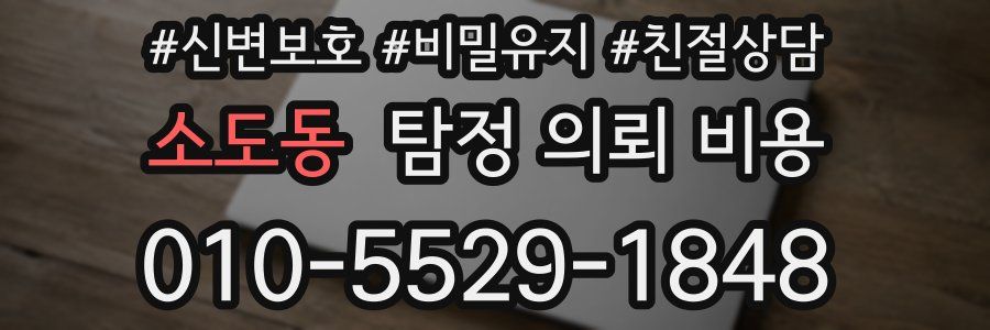 소도동 탐정 의뢰 비용