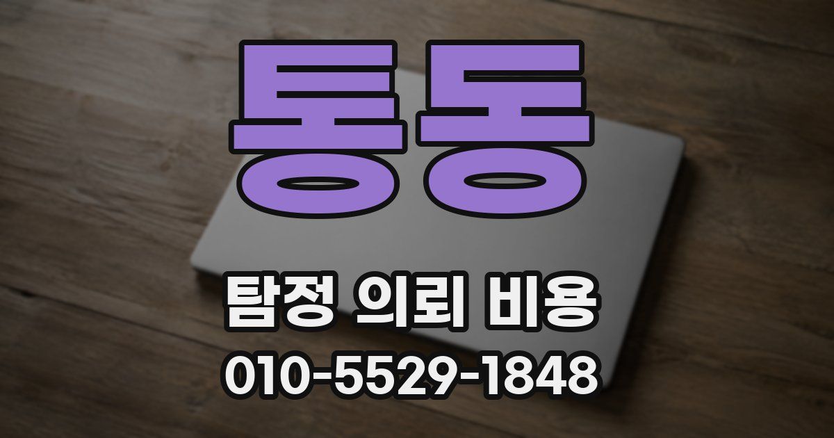 통동 탐정 의뢰 비용