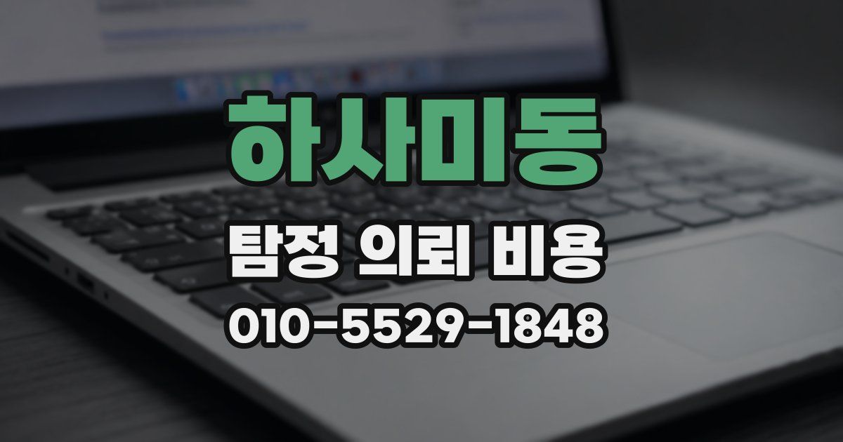 하사미동 탐정 의뢰 비용