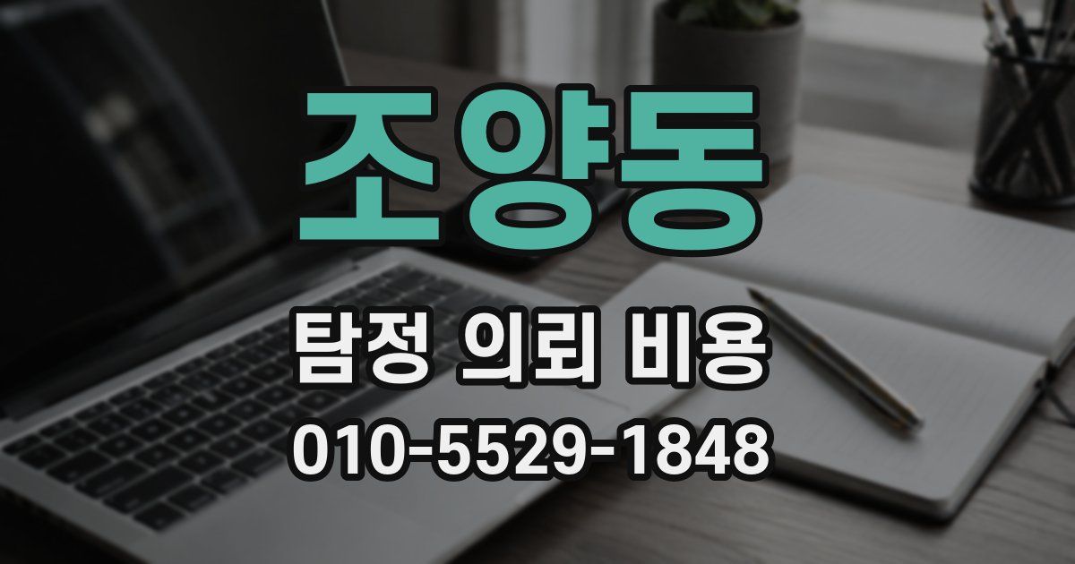 조양동 탐정 의뢰 비용