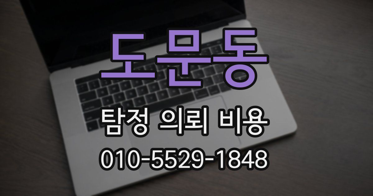 도문동 탐정 의뢰 비용