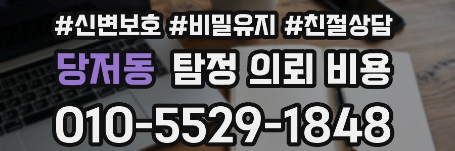 당저동 탐정 의뢰 비용