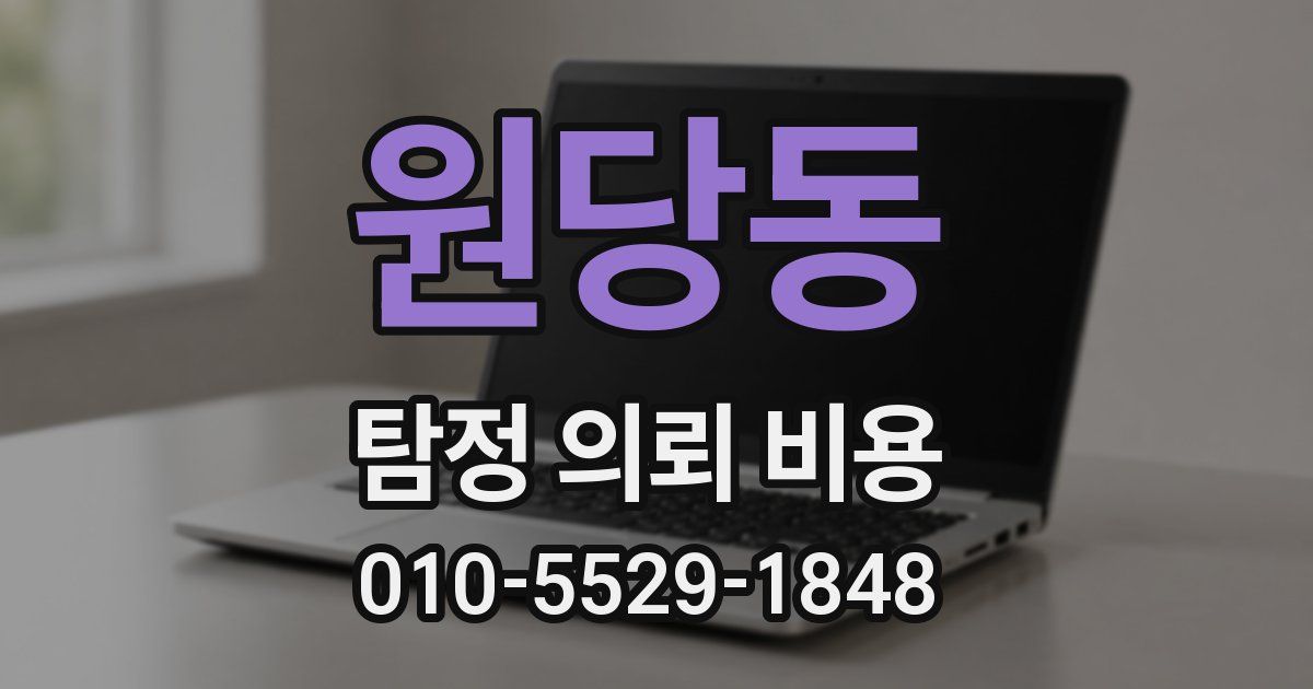 원당동 탐정 의뢰 비용