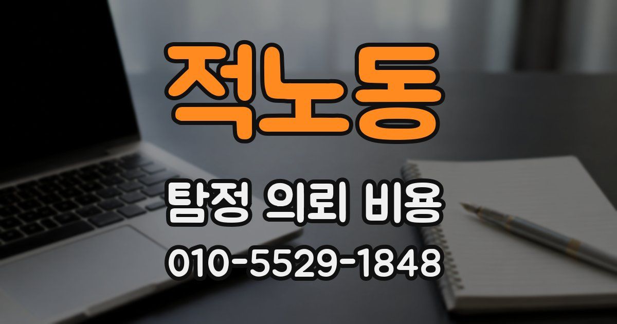적노동 탐정 의뢰 비용
