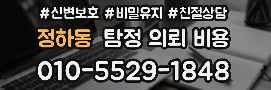 정하동 탐정 의뢰 비용