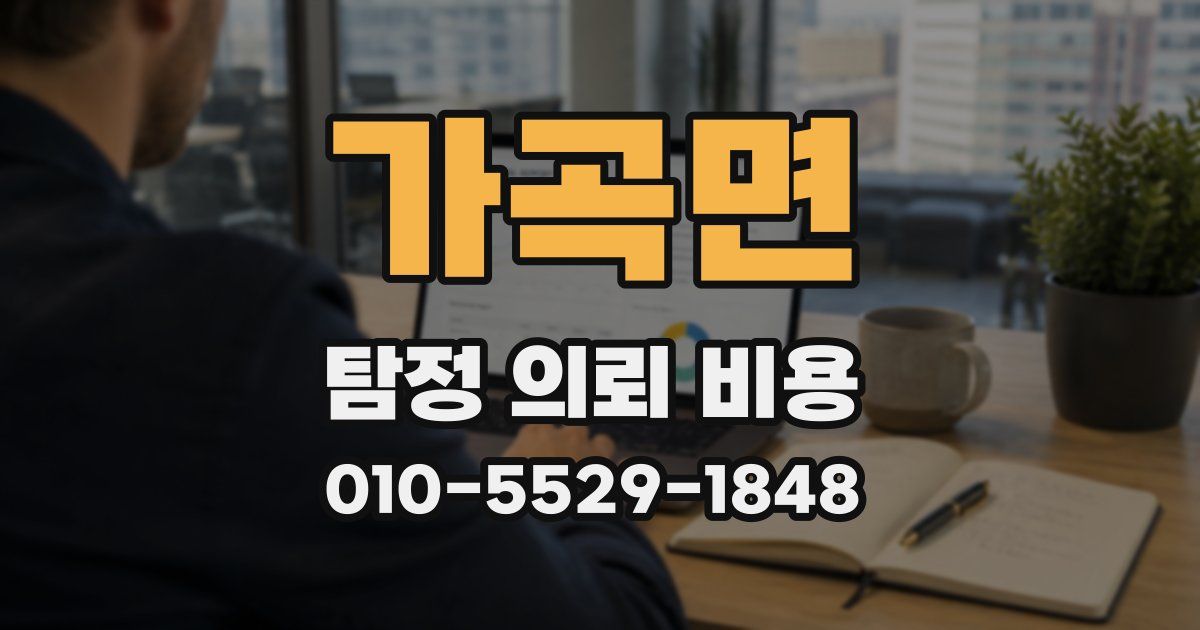 가곡면 탐정 의뢰 비용