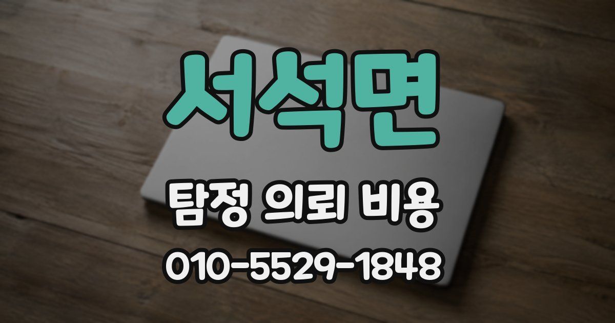 서석면 탐정 의뢰 비용